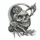 loneliness and despair tattoo design idea