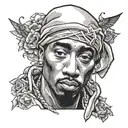 2pac qoute tattoo design idea