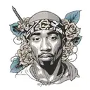 2pac qoute tattoo design idea