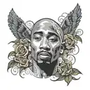 2pac qoute tattoo design idea