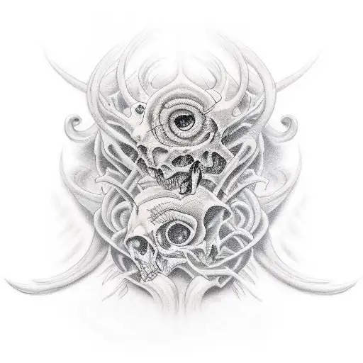 life vs death vs time  tattoo design idea