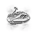 crocodile  tattoo design idea