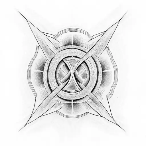 A hyper-realistic wrist tattoo of two intertwined infinity symbols in solid black ink. Fine line tattoo but one line is  tattoo design idea