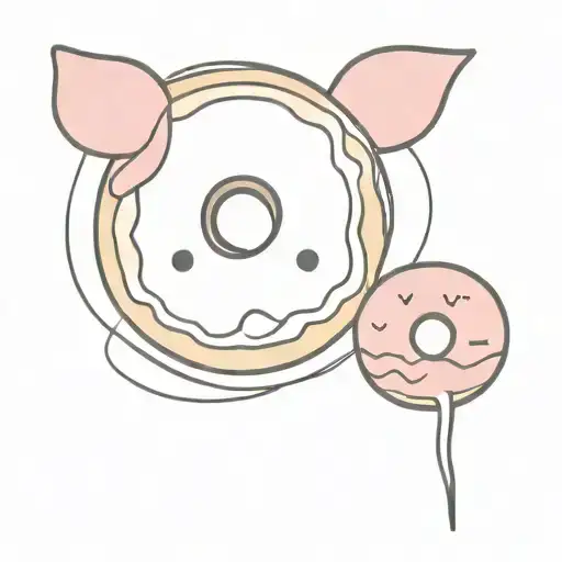 mochi donut tattoo design idea