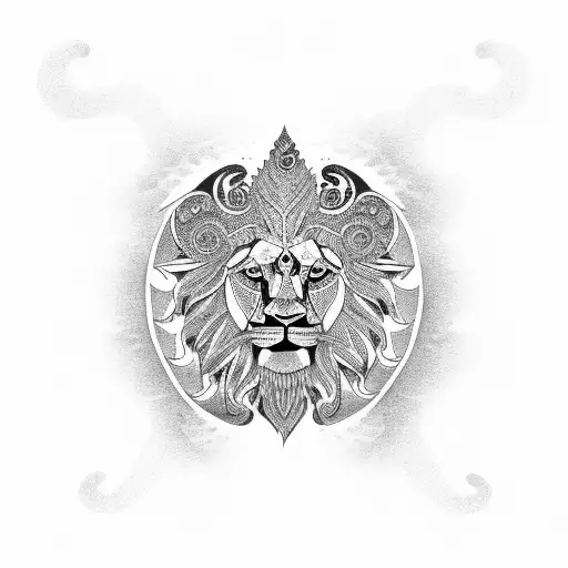 sri lankan flag lion tribal with collingwood magpie tattoo design idea