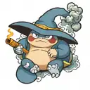 snorlax smoking cigarette tattoo design idea