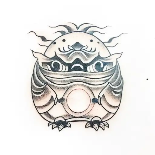 daruma and dragon tattoo design idea