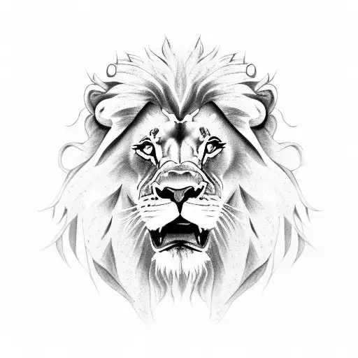 lion and snake tattoo design idea