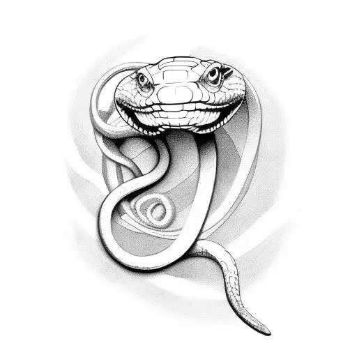 snake leonardo de vinci tattoo design idea