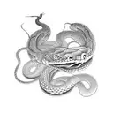 snake leonardo de vinci tattoo design idea