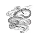 snake leonardo de vinci tattoo design idea