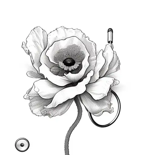 collection on camping, stethoscope, misfit, aquarium, poppy flower tattoo design idea