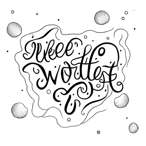 words: sweet nothing  tattoo design idea