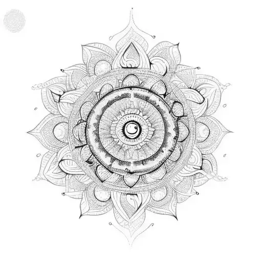 sun mandala  tattoo design idea