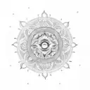 sun mandala  tattoo design idea