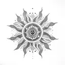 sun mandala  tattoo design idea