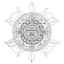 sun mandala  tattoo design idea
