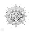 sun mandala  tattoo design idea