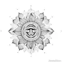 sun mandala  tattoo design idea