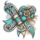 cervical cancer ribbon tattoo design idea