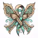 cervical cancer ribbon tattoo design idea