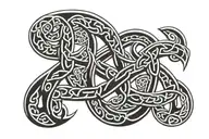 Celtic knotwork intertwined infinity symbols incorporated tattoo design idea