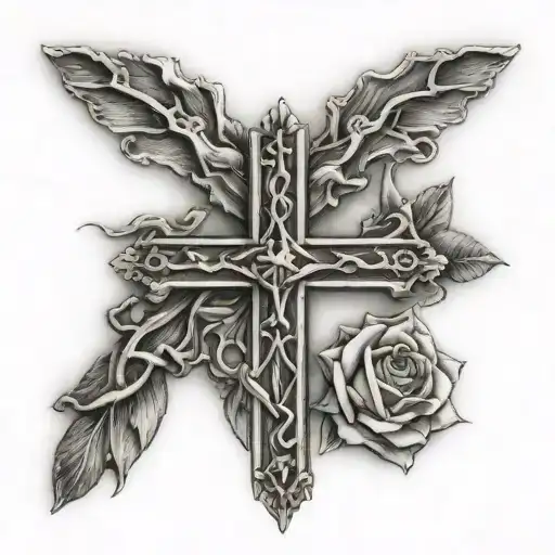 diseño de tres cruces tattoo design idea