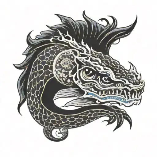  un calamar con ojos blancos que boten destellos de luz   tattoo design idea