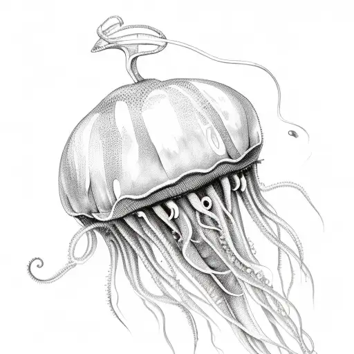butcher jellyfish tattoo design idea
