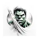 incredible hulk tattoo design idea