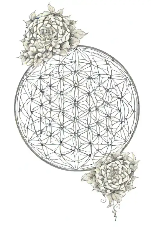 spirit guides, the numbers 444 333 1111, flower of life, intuition, love, scale, water, wind tattoo design idea