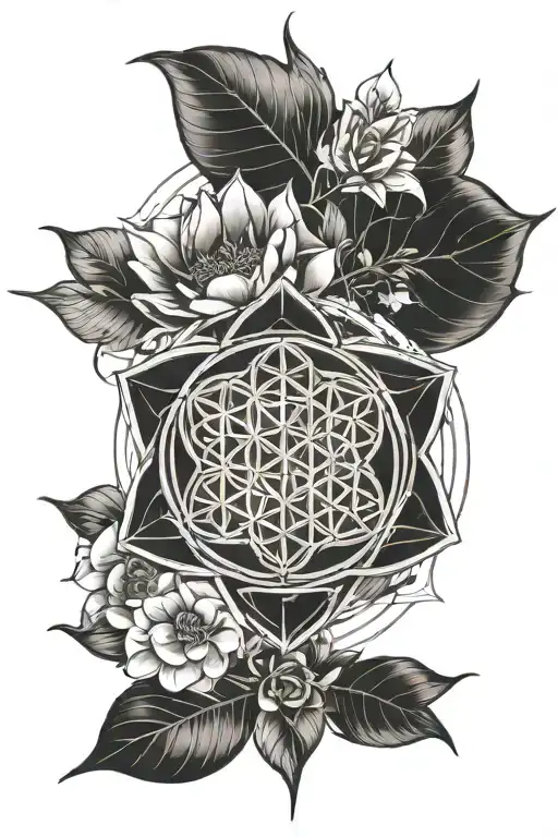 flower of life, 444,333,222,spirit guides,pyramids, universe  tattoo design idea