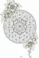 spirit guides, the numbers 444 333 1111, flower of life, intuition, love, scale, water, wind tattoo design idea