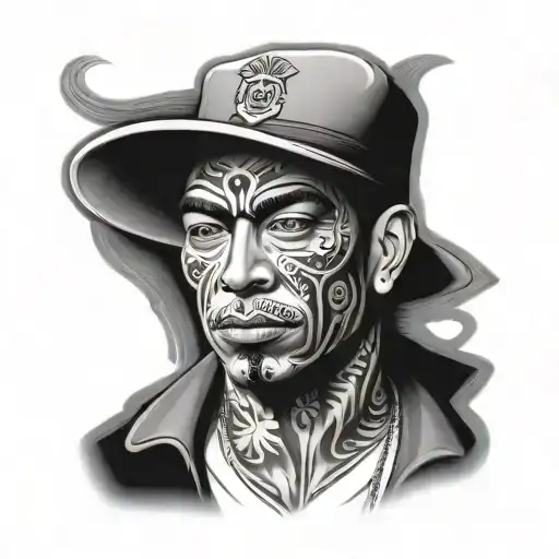 chicano gangster on hand tattoo design idea