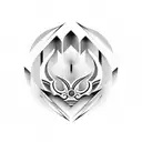 nice curvy and solid tattoo design idea