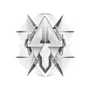 nice curvy and solid tattoo design idea