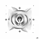 nice curvy and solid tattoo design idea