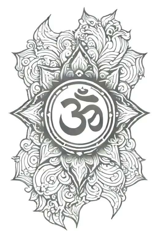 om ♾️ compassion wisdom tattoo design idea