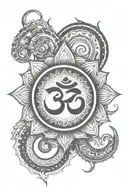 om ♾️ compassion wisdom tattoo design idea