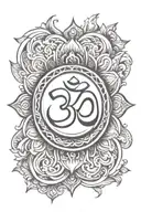 om ♾️ compassion wisdom tattoo design idea