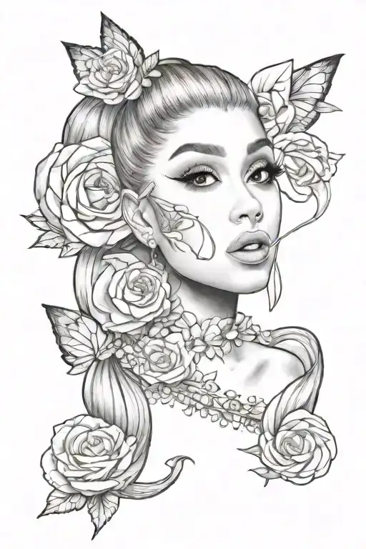 Ariana Grande tattoo design idea