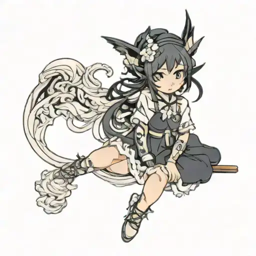 mass amane anime tattoo design idea