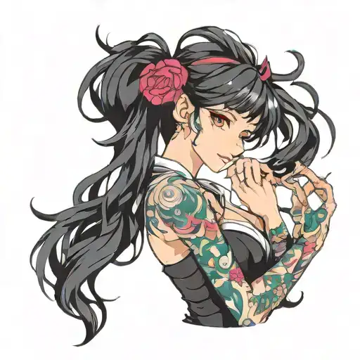 stop four anime seducing u tattoo design idea