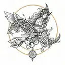 mass amane anime tattoo design idea