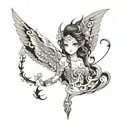 mass amane anime tattoo design idea