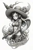 Nami from one piece tattoo design idea