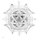 various sacred geometry symbologies and occultism symbologies around tattoo design idea