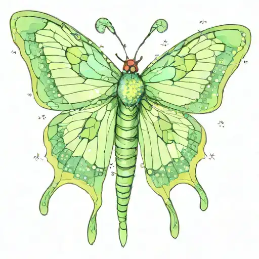 Lunar Moth with sparkles tattoo design idea