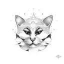 Gato san bernardo  tattoo design idea