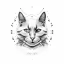 Gato san bernardo  tattoo design idea